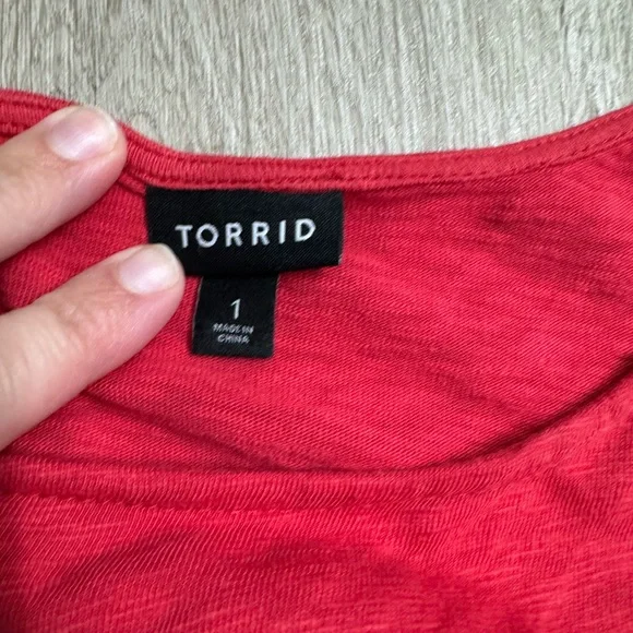 Torrid Red Midi Babydoll Knit Dress size 1 - Picture 3 of 4